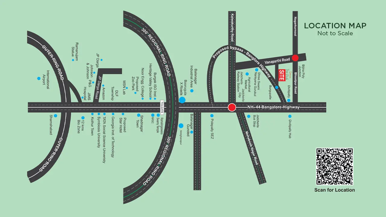 Lemon Tree Park Jadcherla Route Map