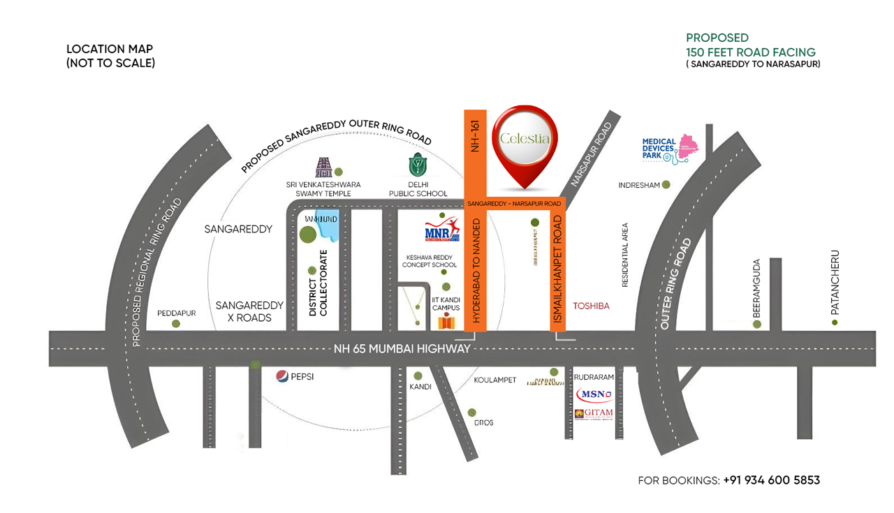 Premium gated community villa near Mumbai Highway Hyderabad